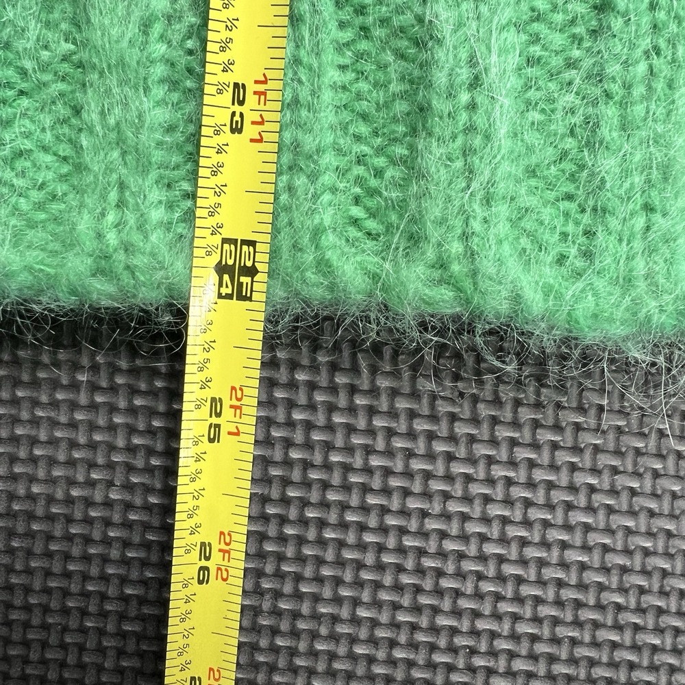 ALYSI Mohair blend Made in Italy Size Med Turtle neck Sweater Green - Picture 16 of 16